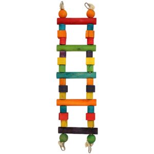 Rainbow Wooden Parrot Ladder