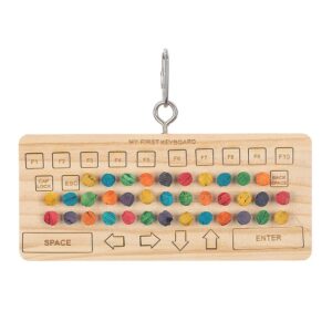 Keyboard Chewable Wood and Cork Parrot Toy