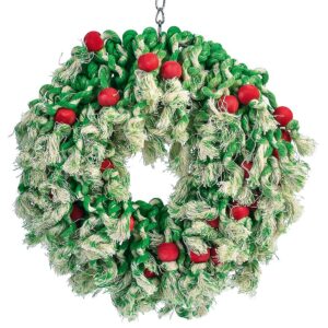 Cotton Christmas Wreath Parrot Toy