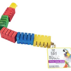 GROOVY COLOUR BLOCKS BIRD TOY SMALL 42CM
